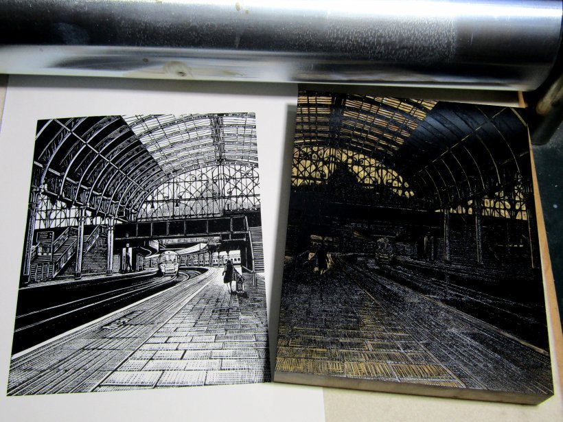 Paddington Station: Platform 8 (original print)