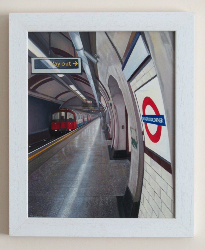 Hyde Park Corner (original oil painting, framed)