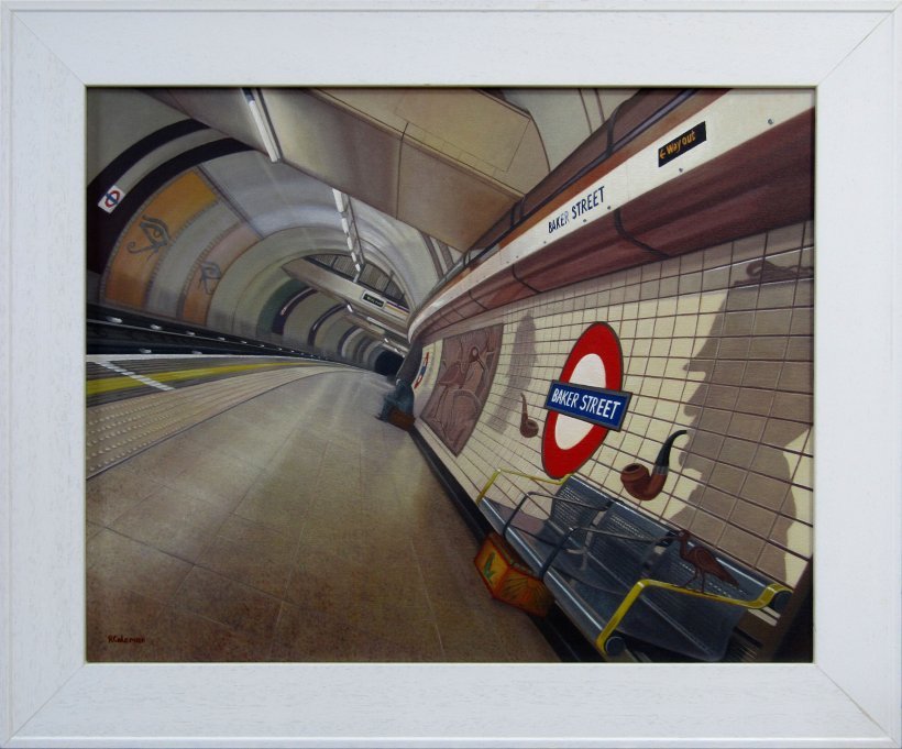 Baker Street 4 (original oil painting, framed)