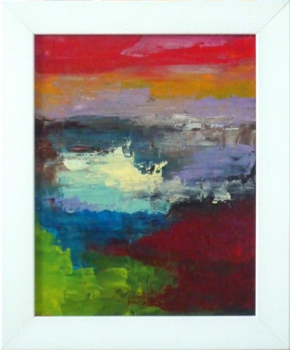 Essence of Colour I (original painting, framed)