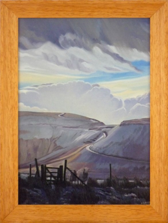 The Bwlch in Winter (original oil painting, framed)