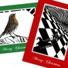 Christmas cards (10 cards: 5 of each design with envelopes)